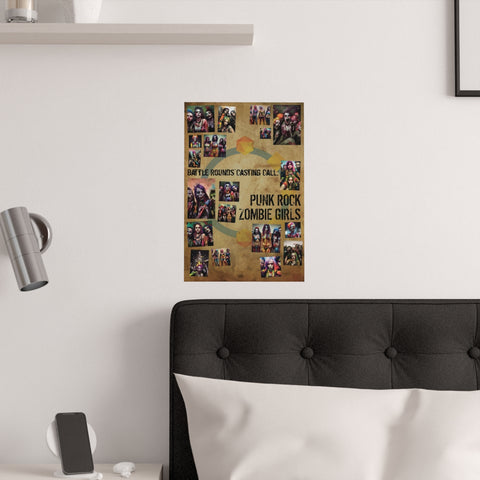 Punk Rock Zombie Girls Poster