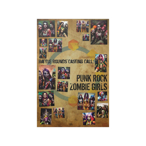 Punk Rock Zombie Girls Poster